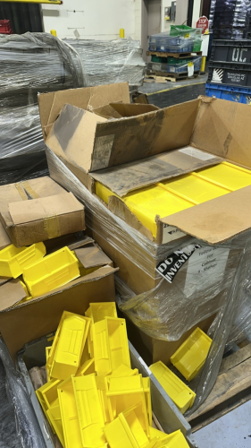 LOT ASS&rsquo;D YELLOW BINS