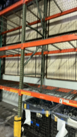 LOT (9) SEC. Of ASST'D PALLET RACKING, WITH (80) BEAMS, (70) WIRE TRAYS, UPRIGHTS ARE APPROX. 19&rsquo; FT HEIGHT X 42&rdquo; W, WIRE MESH iIN BACK - 4