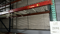 LOT (9) SEC. Of ASST'D PALLET RACKING, WITH (80) BEAMS, (70) WIRE TRAYS, UPRIGHTS ARE APPROX. 19&rsquo; FT HEIGHT X 42&rdquo; W, WIRE MESH iIN BACK - 6