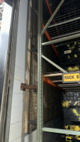 LOT (9) SEC. Of ASST'D PALLET RACKING, WITH (80) BEAMS, (70) WIRE TRAYS, UPRIGHTS ARE APPROX. 19&rsquo; FT HEIGHT X 42&rdquo; W, WIRE MESH iIN BACK - 7