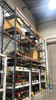 LOT (15) SEC. OF ASST'D PALLET RACKING WITH (64) BEAMS, (64) WIRE TRAYS, UPRIGHT ARE APPORX. 20&rsquo; FT HEIGHT, 42&rdquo; W, WIRE MESH BACK - 2