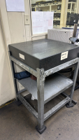 GRANITE SURFACE PLATE WITH METAL STAND, SURFACE PLATE DIMENSIONS: 2&rsquo; LONG X 2' WIDTH X 5&rdquo; THICKNESS - 2