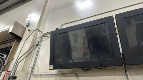 LOT (2) APPROX. 54&rdquo; SCREENS WITH PG WALL ENCLOSURES