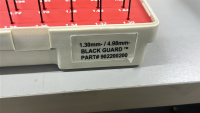 Vermont Gage Pin Gauge Set, 0.21mm to 1.29mm and 1.30mm to 4.98mm Range, Black Guard, Serial MS0939 - 2