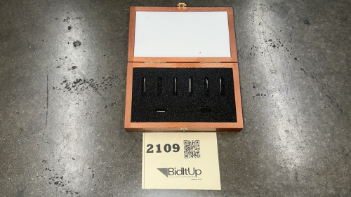 LOT (6) MITUTOYO PROBE TIPS WITH CASE