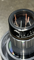LOT (3) MITUTOYO OBJECTIVES, (2) MITUTOYO QV-OBJECTIVE SL 2.5x / 0.14, F=100, (1) QV-OBJECTIVE 1X / 0.055, F=100 - 3