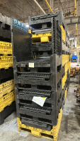 LOT (35) ASST&rsquo;D BLACK AND YELLOW 30&rdquo; x 32&rdquo; x 34&rdquo; H PLASTIC COLLAPSIBLE PALLETS - 2
