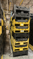 LOT (35) ASST&rsquo;D BLACK AND YELLOW 30&rdquo; x 32&rdquo; x 34&rdquo; H PLASTIC COLLAPSIBLE PALLETS