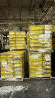 LOT (11) PALLETS YELLOW BINS