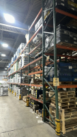 LOT (17) SEC. OF ASST'D PALLET RACKING WITH (110) BEAMS, (110) WIRE TRAYS, UPRIGHT ARE APPORX. 20&rsquo; FT HEIGHT, 1 UPRIGHT IS APPROX. 16' FT HEIGHT, 42&rdquo; W