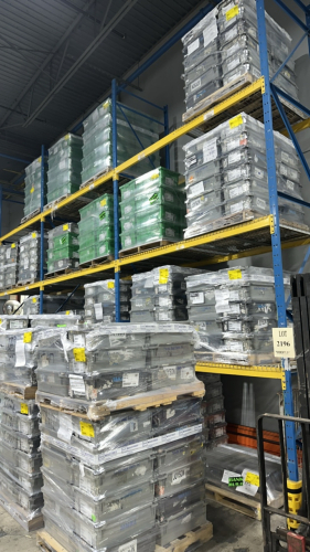 LOT (3) SEC. OF PALLET RACKING WITH (18) BEAMS, (17) WIRE TRAYS, UPRIGHT ARE APPORX. 20&rsquo; FT HEIGHT 48&rdquo; W