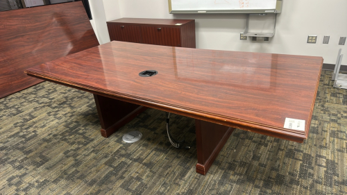 8' FT CONFERENCE TABLE WITH CABLE PORT