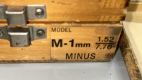 Metric Minus Gauge Block Set, Model M-1mm, 1.52-7.70mm Range, Wood Case - 3
