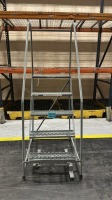 Cotterman 5 Step Safety Rolling Ladder, 450 lb. Max Capacity