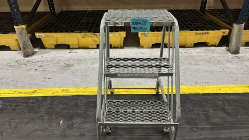 Cotterman 3 Step Safety Rolling Ladder, 350 Max Capacity