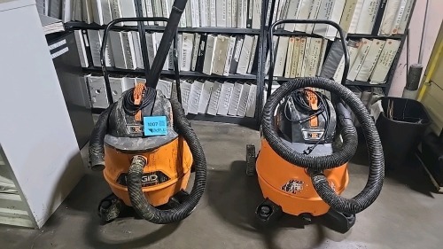 (2) Ridgid NXT 16 Gallon Shop Vacs