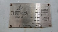 2014 Thermal Specialties 20' #TKSH-001 Hardening Furnace; Max Op. Temp: 1650F; Max BTU:1200; 3~ 208VAC 60Hz; 48" Belt Width - 9