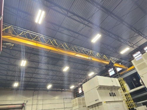 Konecranes 5 Ton Single Girder Overhead Bridge Crane With CXT 400 Electric Wire Rope Hoist ~60ft. Span