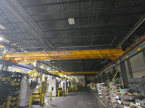 Konecranes 7.5 Ton Double Girder Overhead Bridge Crane With CXT Electric Wire Rope Hoist~50ft. Span / 70 ft. Length / 12ft. Height Crane Runway Frame