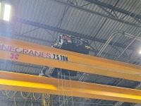 Konecranes 7.5 Ton Double Girder Overhead Bridge Crane With CXT Electric Wire Rope Hoist, ~40ft. Span / 70ft. Length / 12ft. Height Crane Runway Frame - 5