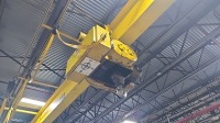 Lot (2) CraneMann 3 Ton Single Girder Overhead Bridge Cranes, (1) Detroit 3 Ton Electric Wire Rope Hoist and (1) Konecranes 3 Ton Electric Wire Rope Hoist ~35ft. Span / ~30ft. Length; Crane Runway Railing - 3
