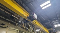 Lot (2) CraneMann 3 Ton Single Girder Overhead Bridge Cranes, (1) Detroit 3 Ton Electric Wire Rope Hoist and (1) Konecranes 3 Ton Electric Wire Rope Hoist ~35ft. Span / ~30ft. Length; Crane Runway Railing - 8