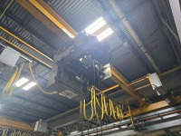 LOT (2) Osborne Industries 3 Ton Single Girder Overhead Bridge Cranes With Detroit 3 Ton Electric Wire Rope Hoist, ~20ft. Span / ~60ft. Length / 10.5ft. Height; Crane Runway Structure - 9