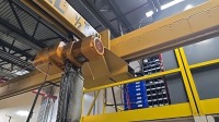 Kundel 1/2 Ton Crane With Electric Chain Hoist, and Crane Runway Structure, 10ft. Span, 34ft. Length - 4