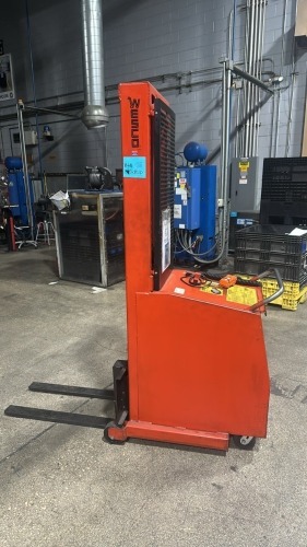 Wesco PCBFL-56-30 Electric Pallet Stacker, Year: 2019, 850 lbs Capacity, 12V Battery, With Built-in Charger