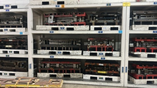 Heavy Duty 4- Shelf Die Rack- 127"W x 38&rdquo;D x 110&rdquo;H, 12,000 Max Lbs Per Shelf, CONTENTS NOT INCLUDED