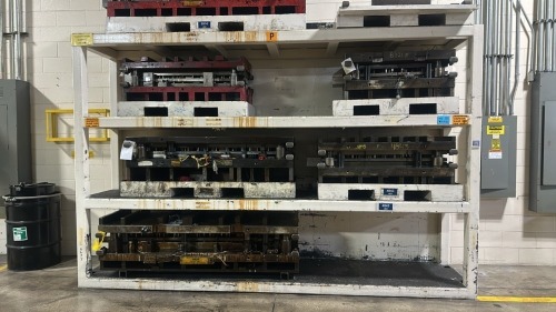 Heavy Duty 4- Shelf Die Rack- 158&rdquo;W x 32"D x 103&rdquo;H, 12,000 Max Lbs Per Shelf, CONTENTS NOT INCLUDED