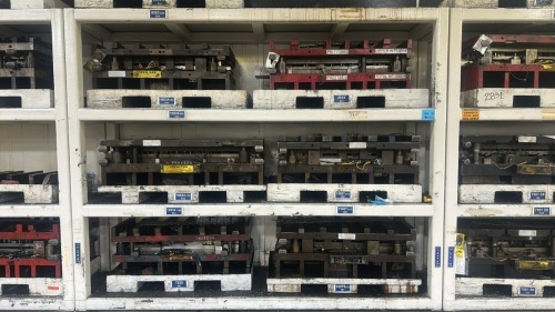 Heavy Duty 4- Shelf Die Rack- 128"W x 32"D x 103&rdquo;H, 12,000 Max Lbs Per Shelf, CONTENTS NOT INCLUDED