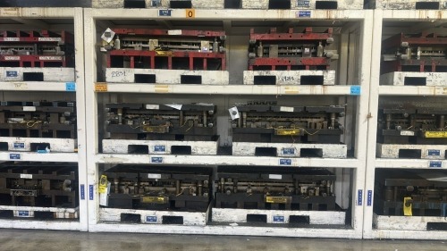 Heavy Duty 4- Shelf Die Rack- 128"W x 32"D x 103&rdquo;H, 12,000 Max Lbs Per Shelf, CONTENTS NOT INCLUDED