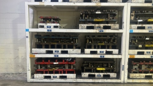 Heavy Duty 4- Shelf Die Rack- 128&rdquo;W x 31"D x 103"H, 12,000 Max Lbs Per Shelf, CONTENTS NOT INCLUDED
