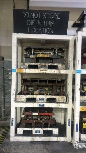 Heavy Duty 4- Shelf Die Rack- 58"W x 31"D x 103&rdquo;H,12,000 Max Lbs Per Shelf, CONTENTS NOT INCLUDED