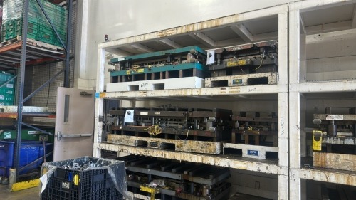 Heavy Duty 4- Shelf Die Rack- 128"W x 38"D x 112&rdquo;H, 12,000 Max Lbs Per Shelf, CONTENTS NOT INCLUDED