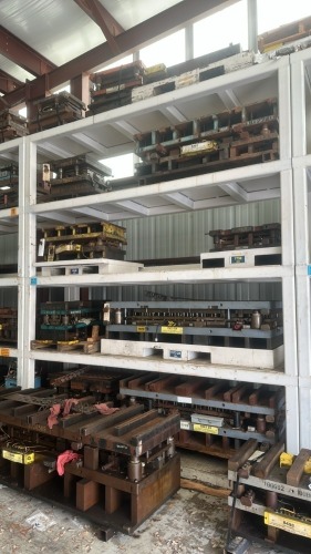 Heavy Duty 5- Shelf Die Rack- 128"W x 36"D x 150&rdquo;H, 12,000 Max Lbs Per Shelf, CONTENTS NOT INCLUDED