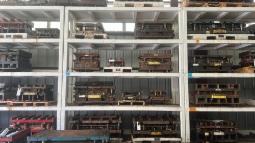 Heavy Duty 5- Shelf Die Rack- 128"W x 36"D x 150&rdquo;H, 12,000 Max Lbs Per Shelf, CONTENTS NOT INCLUDED