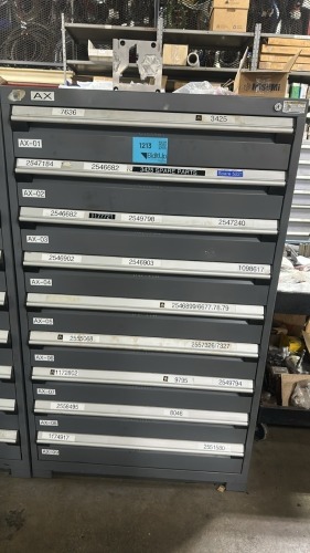 Rousseau Metal Heavy Duty 9 Drawer Cabinet , 36?W X 24?D X 60?H