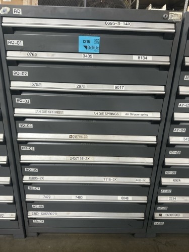 Rousseau Metal Heavy Duty 9 Drawer Cabinet , 36?W X 24?D X 60?H