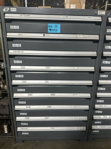 Rousseau Metal Heavy Duty 9 Drawer Cabinet , 36?W X 24?D X 60?H