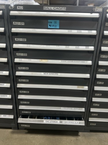 Rousseau Metal Heavy Duty 9 Drawer Cabinet , 36?W X 24?D X 60?H