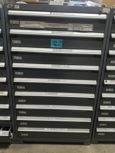 Rousseau Metal Heavy Duty 9 Drawer Cabinet , 36?W X 24?D X 60?H