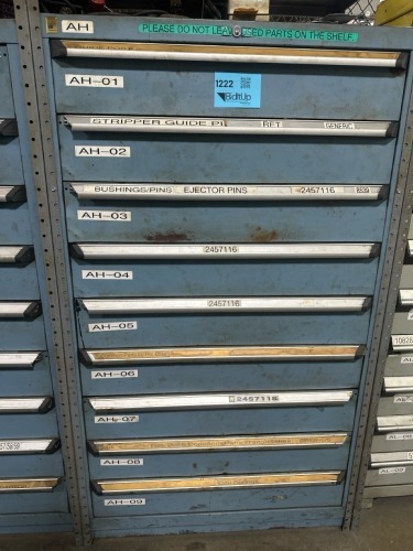Rousseau Metal Heavy Duty 9 Drawer Cabinet, 35?W X 24.5&rdquo;D X 60?H