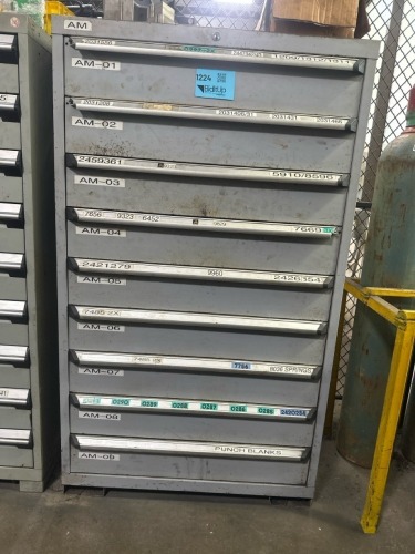 Rousseau Metal Heavy Duty 9 Drawer Cabinet, 35?W X 24&rdquo;D X 60?H