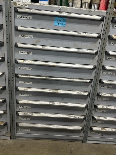 Rousseau Metal Heavy Duty 9 Drawer Cabinet , 35?W X 24&rdquo;D X 60?H