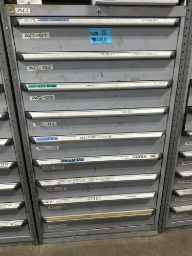 Rousseau Metal Heavy Duty 9 Drawer Cabinet , 35?W X 24&rdquo;D X 60?H