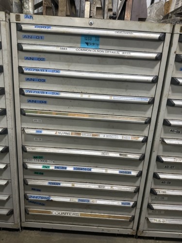 Rousseau Metal Heavy Duty 11 Drawer Cabinet, 35?W X 24&rdquo;D X 60?H