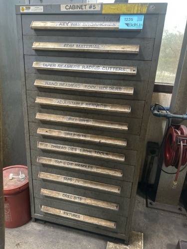Stanley Vidmar Metal Heavy Duty 12 Drawer Cabinet, 30?W X 27.5&rdquo;D X 59&rdquo;H With asst&rsquo;d Machine Tooling