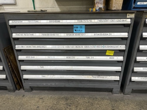 Rousseau Metal Heavy Duty 6 Drawer Cabinet, 48?W X 24&rdquo;D X 38?H, With 1/2&rdquo; Metal Plate on Top